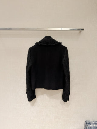 Chane*25B Collection Black Tweed Jacket