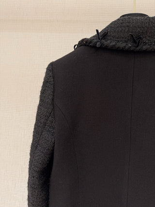 Chane*25B Collection Black Tweed Jacket