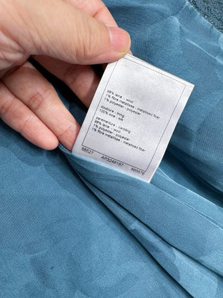 CHANE*25B Métiers d'Art collection new vintage textured peacock green suit jacket