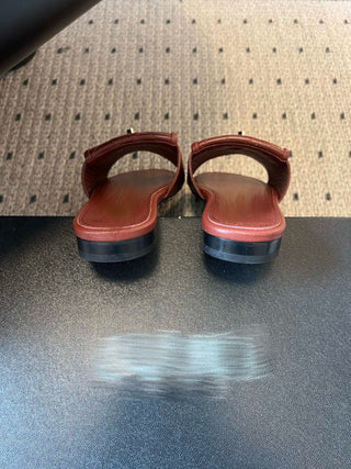 New Spring/Summer Retro Backpack with Gold Buckle Flat Slippers