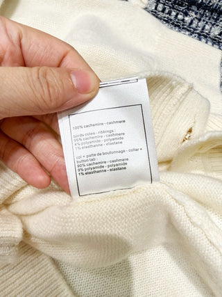 Chane  25K Premium Collection Cashmere Version 3D Bow Mid-Sleeve Knit Cardigan