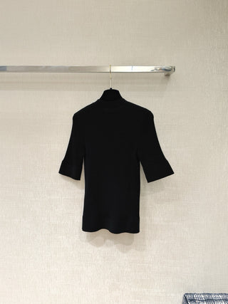 Chane  25K Bow-Tie Mid-Sleeve Knit Sweater