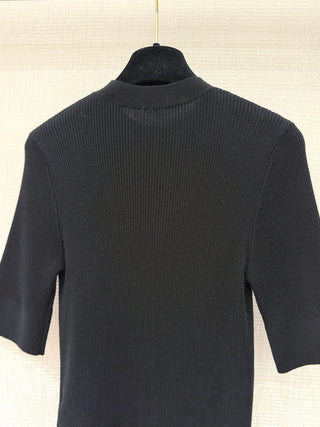 Chane  25K Bow-Tie Mid-Sleeve Knit Sweater