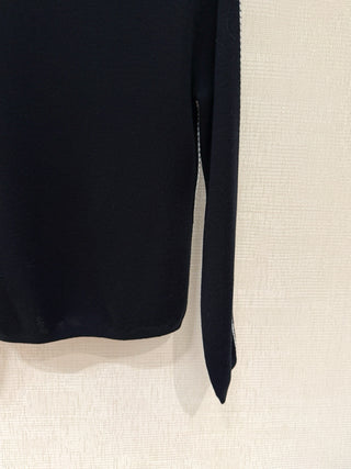 Chane 25N Ski Collection Double C Line Turtleneck Wool Knit Sweater