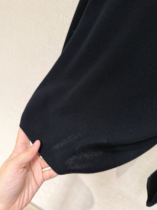 Chane 25N Ski Collection Double C Line Turtleneck Wool Knit Sweater