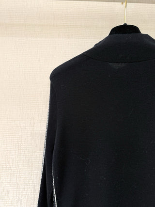 Chane 25N Ski Collection Double C Line Turtleneck Wool Knit Sweater