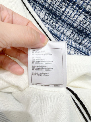 Chane 25N Ski Collection Double C Line Turtleneck Wool Knit Sweater