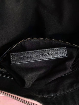 Le City First underarm motorcycle bag in suede with gradient pink