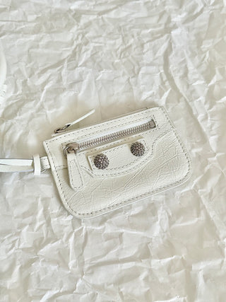 Neo Cagole motorcycle bag XS, white with rhinestones ✨