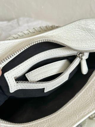 Neo Cagole motorcycle bag XS, white with rhinestones ✨