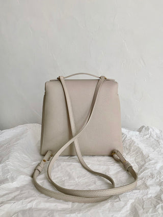 backpack, stone gray (with gold hardware)