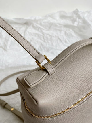 backpack, stone gray (with gold hardware)