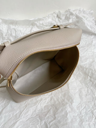 backpack, stone gray (with gold hardware)