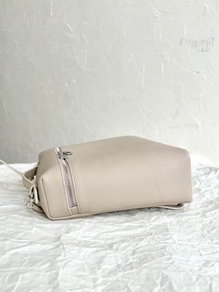 Backpack, Stone Grey (with silver buckles)