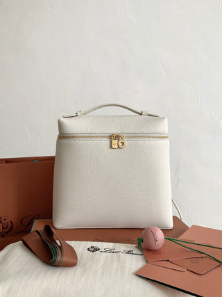 Backpack, White (with gold hardware)