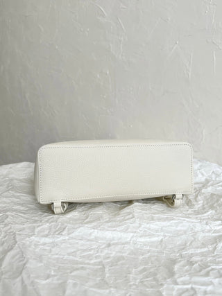 Backpack, White (with silver buckle)