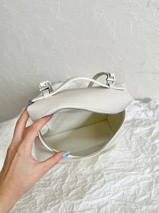 Backpack, White (with silver buckle)