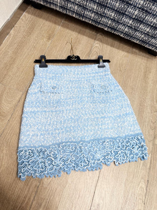 Chane* 25B Collection Blue Knit Cardigan Set