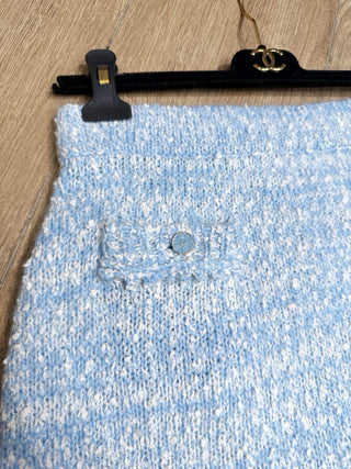 Chane* 25B Collection Blue Knit Cardigan Set