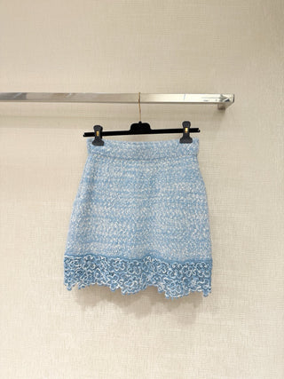 Chane* 25B Collection Blue Knit Cardigan Set