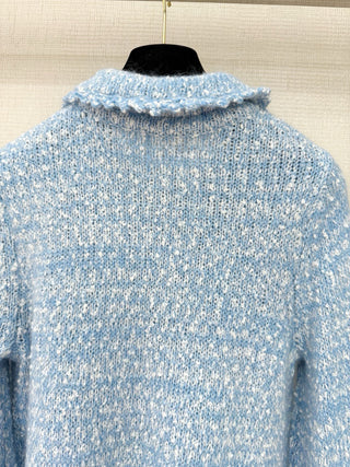 Chane* 25B Collection Blue Knit Cardigan Set