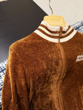 Miu Mi* Autumn/Winter New Caramel Color Knit Cardigan