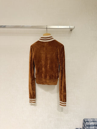 Miu Mi* Autumn/Winter New Caramel Color Knit Cardigan