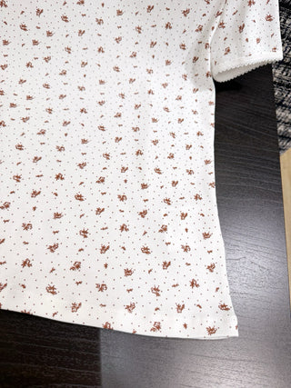 Miumi* New Floral Short-Sleeve T-Shirt