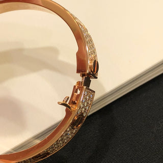 Wide rose gold starry sky bracelet