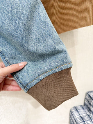 new light blue washed denim jacket