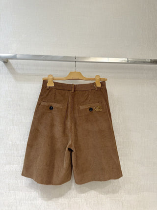 26Ss Spring/Summer New Arrival: Frayed Edge Corduroy Shorts