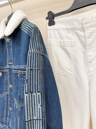 Early Spring Denim Jacket with Fur Collar✨