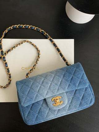 Chane Denim gradient bag