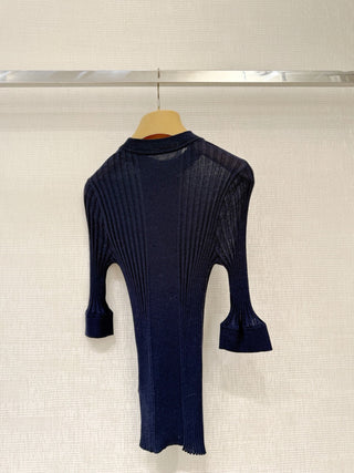 New Ribbed Knit Wool Sweater