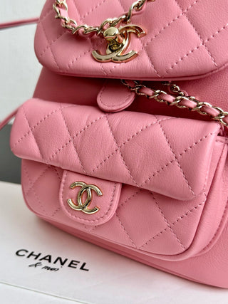 Chane Duma pink leather backpack