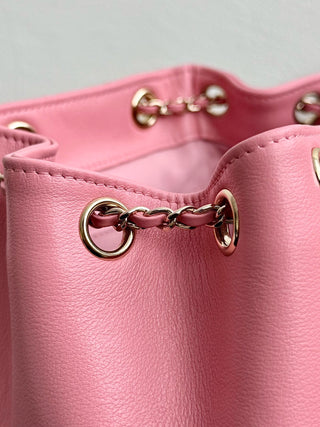 Chane Duma pink leather backpack