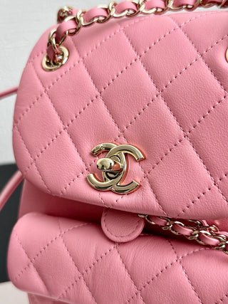 Chane Duma pink leather backpack