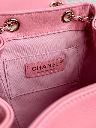 Chane Duma pink leather backpack