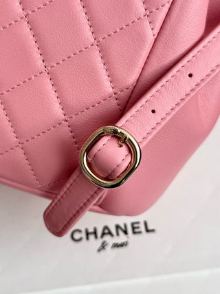 Chane Duma pink leather backpack