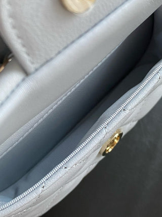 Chane Haze blue cowhide backpack