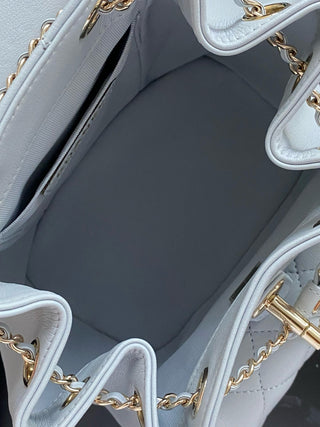 Chane Haze blue cowhide backpack