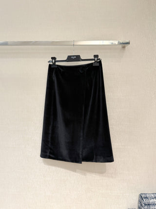Fall/Winter New Trendy Retro A-line Velvet Skirt