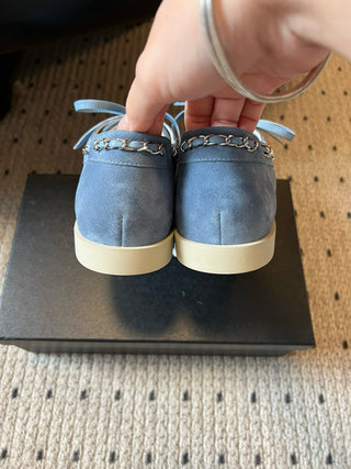 Thin-soled color-blocked lace-up casual shoes