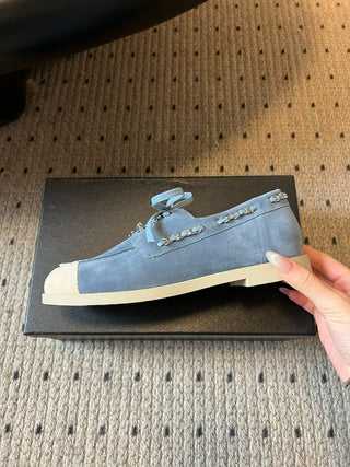 Thin-soled color-blocked lace-up casual shoes