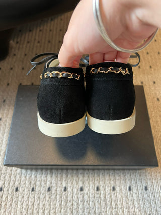 Thin-soled color-blocked lace-up casual shoes