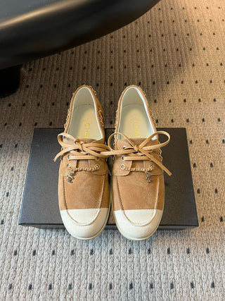 Chane* Thin-soled color-blocked lace-up casual shoes