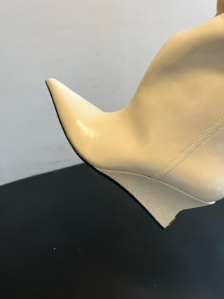 Balmai* Pleated Pointed Toe Slouch Boots Tall Boots