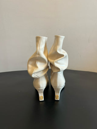 Balmai* Pleated Pointed Toe Slouch Boots Ankle Boots