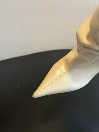 Balmai* Pleated Pointed Toe Slouch Boots Ankle Boots