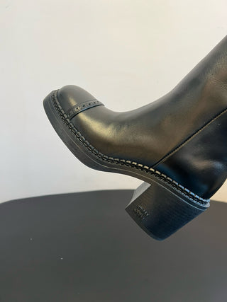 Miu Mi* Sweet and Cool Style Black High Boots (Thigh-High Boots)